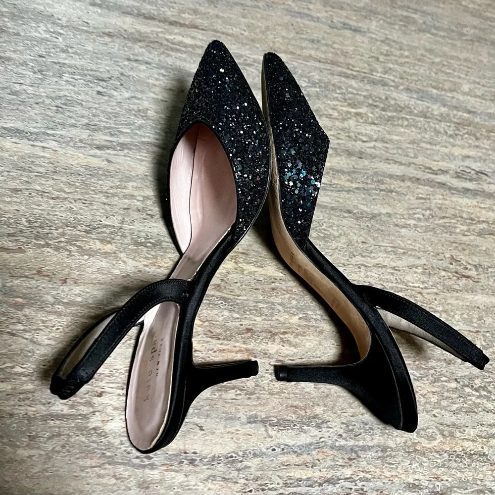 Kate Spade Black Glitter Heels - Picture 11 of 16